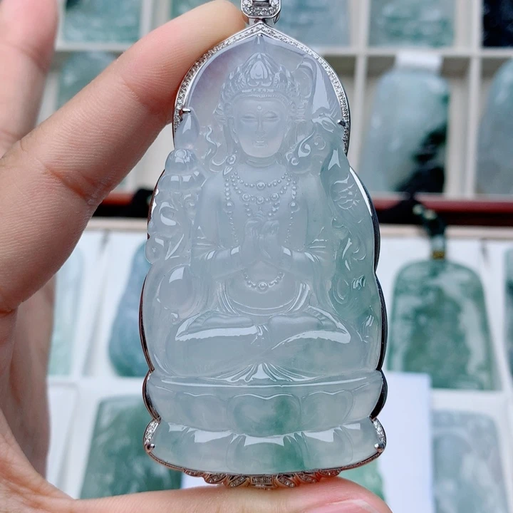 翡翠未镶嵌颈饰广****陶