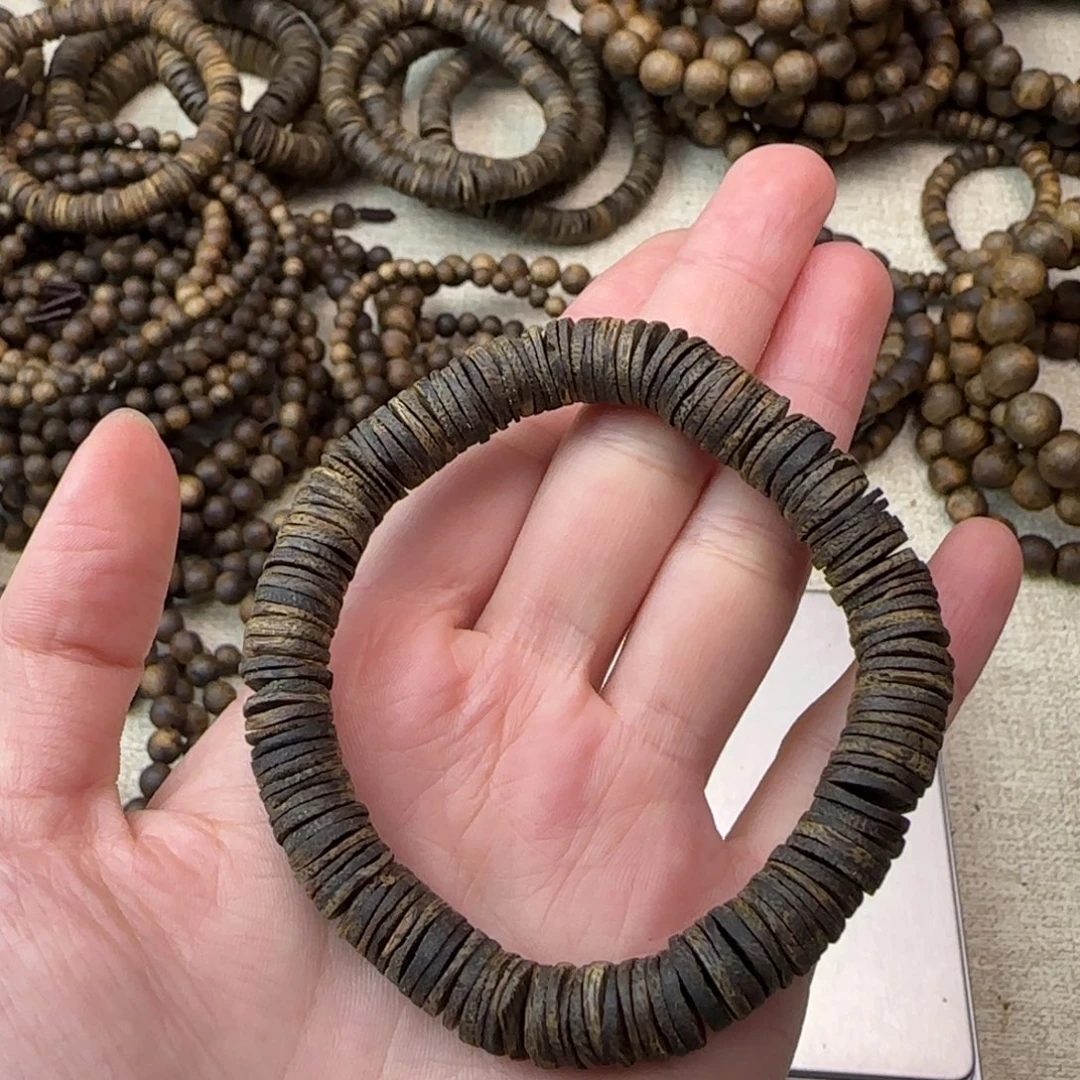 沉香沉香碎屑+卡8.8沉水片片珠单圈