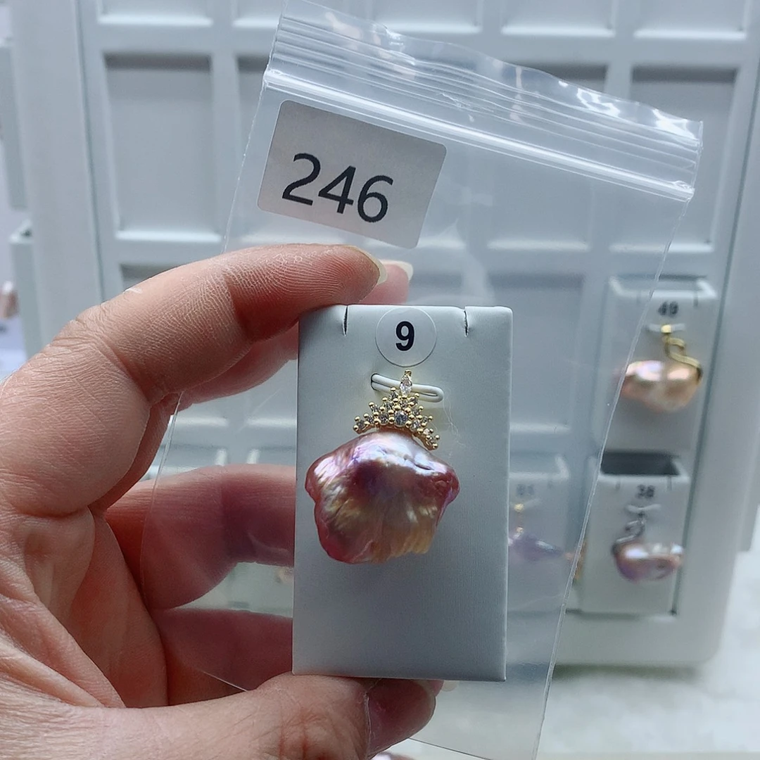 合金淡水珍珠吊坠(不含链)