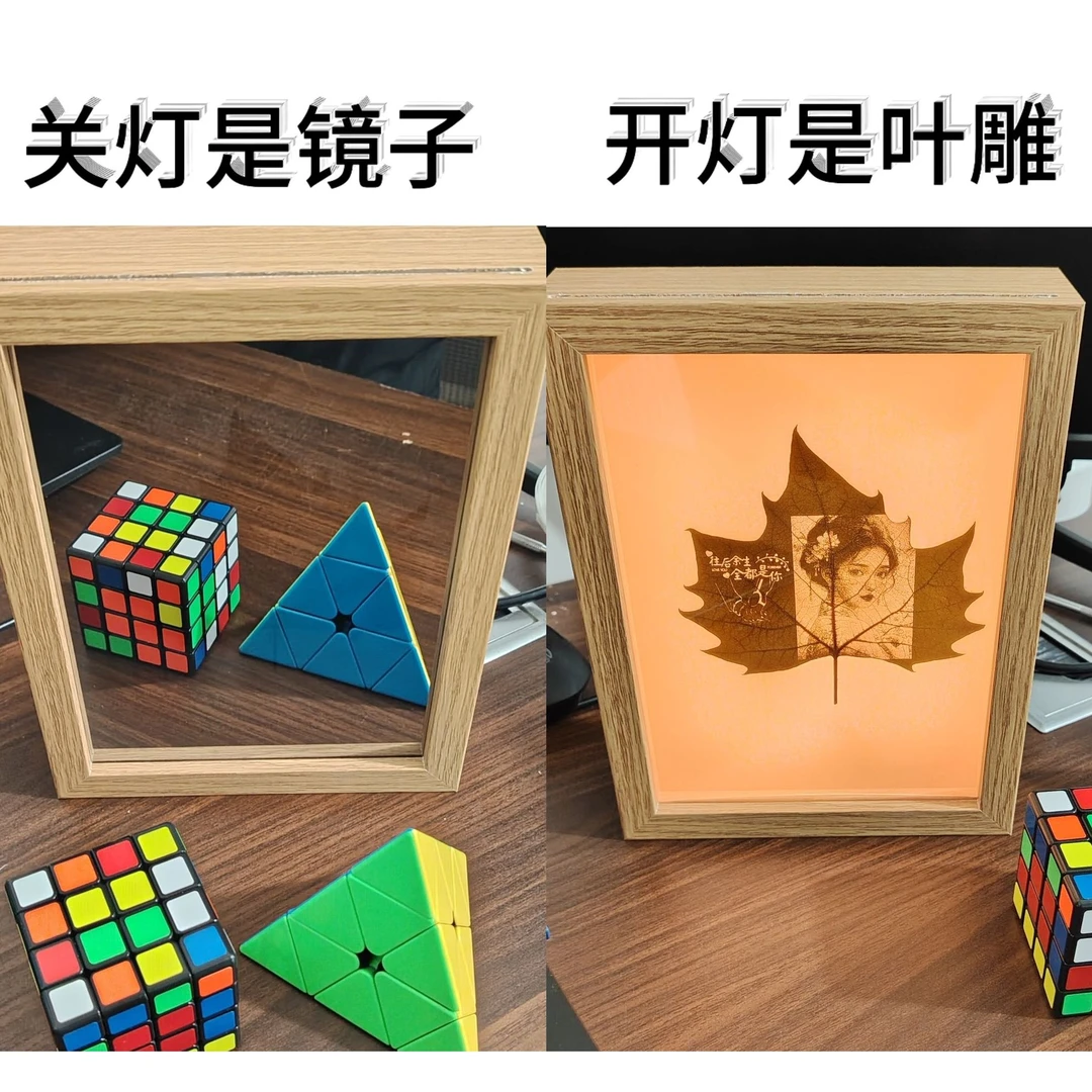 镜子画创意叶雕相框生日礼物订制礼物