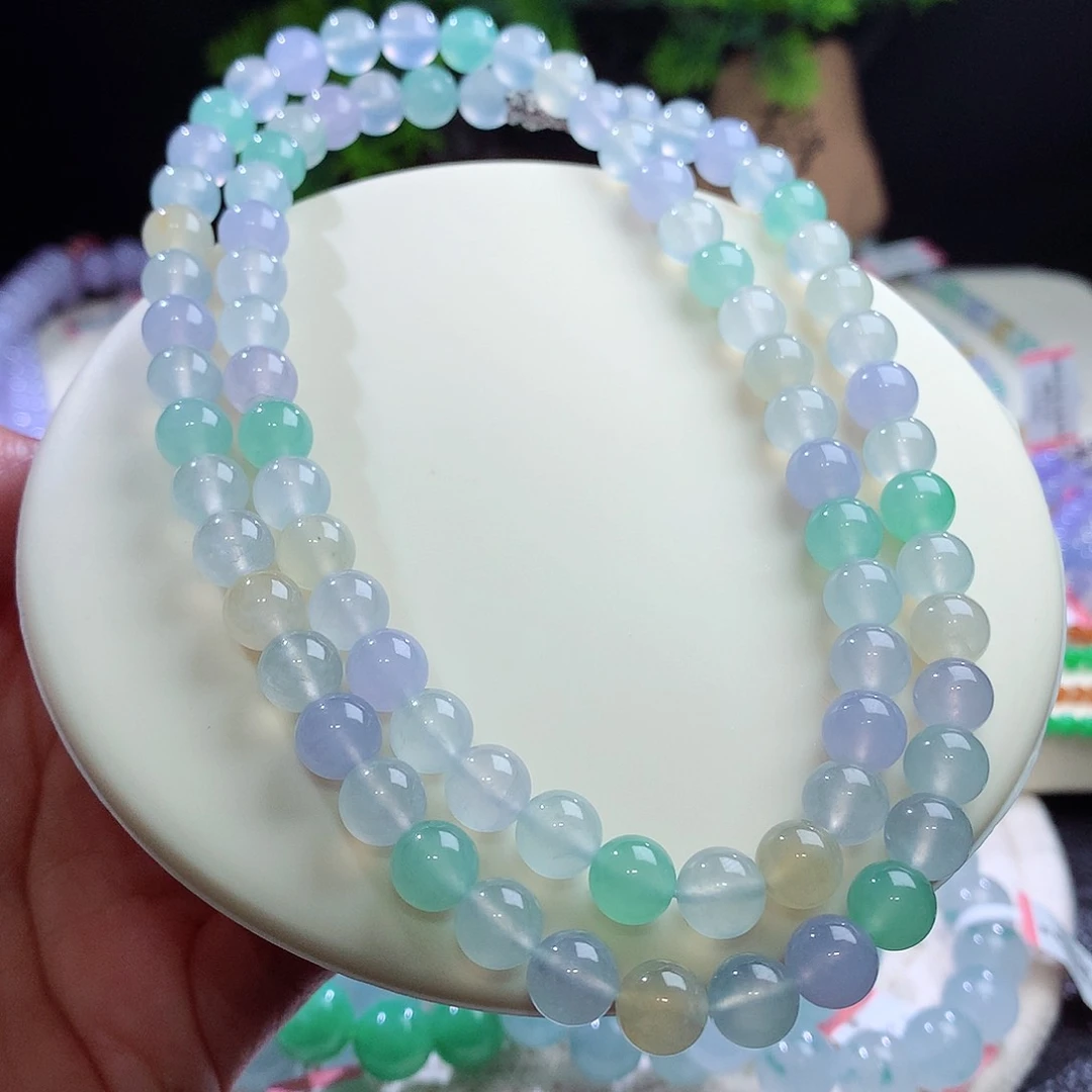 项链未镶嵌翡翠卡8mm