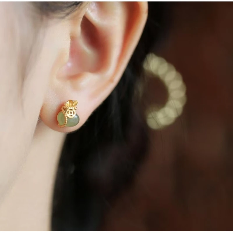铜合金玻璃耳饰 T096时尚轻奢气质百搭优雅小众简约耳饰