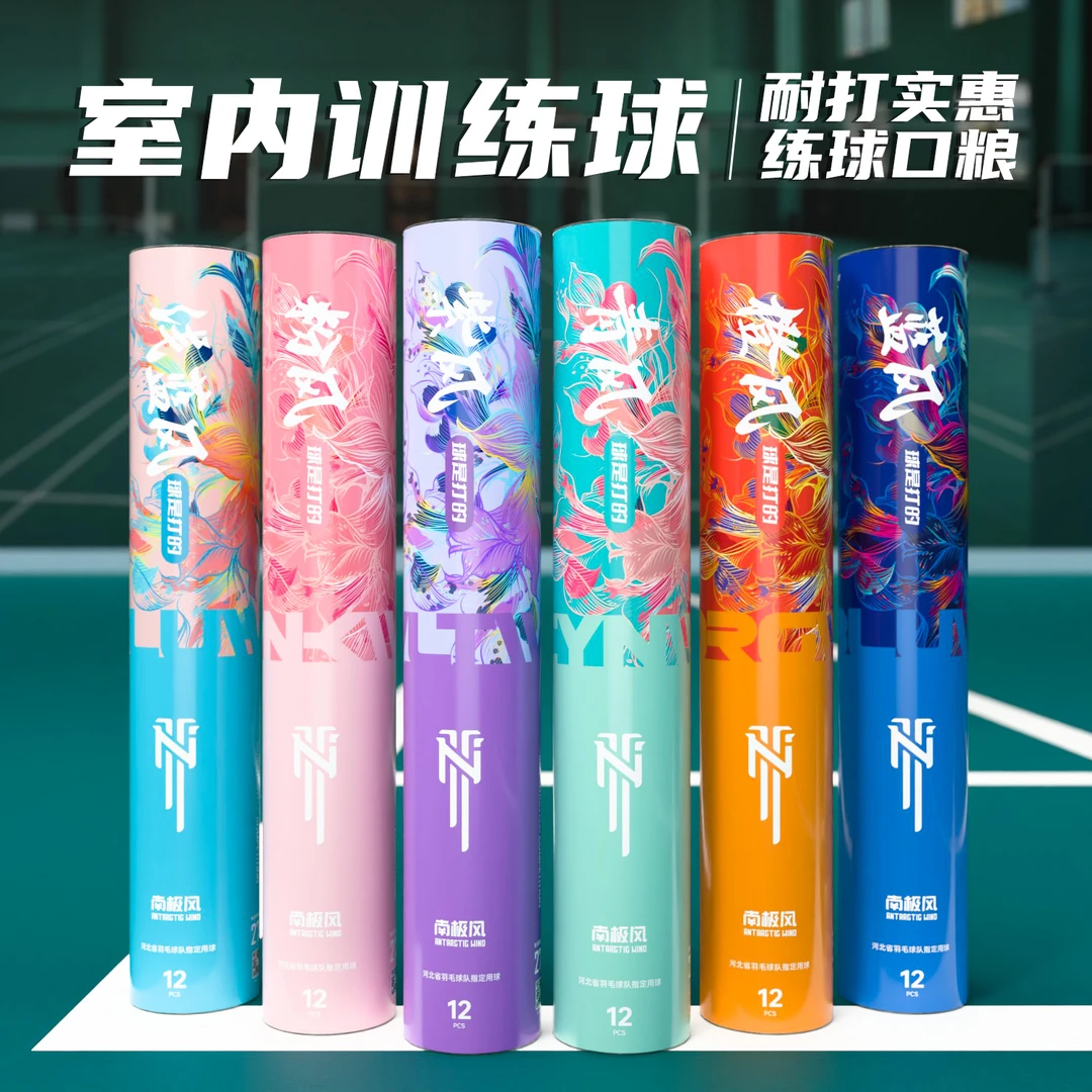 南极风风系列专业训练鸭毛羽毛球飞行稳定耐打王正品口粮球