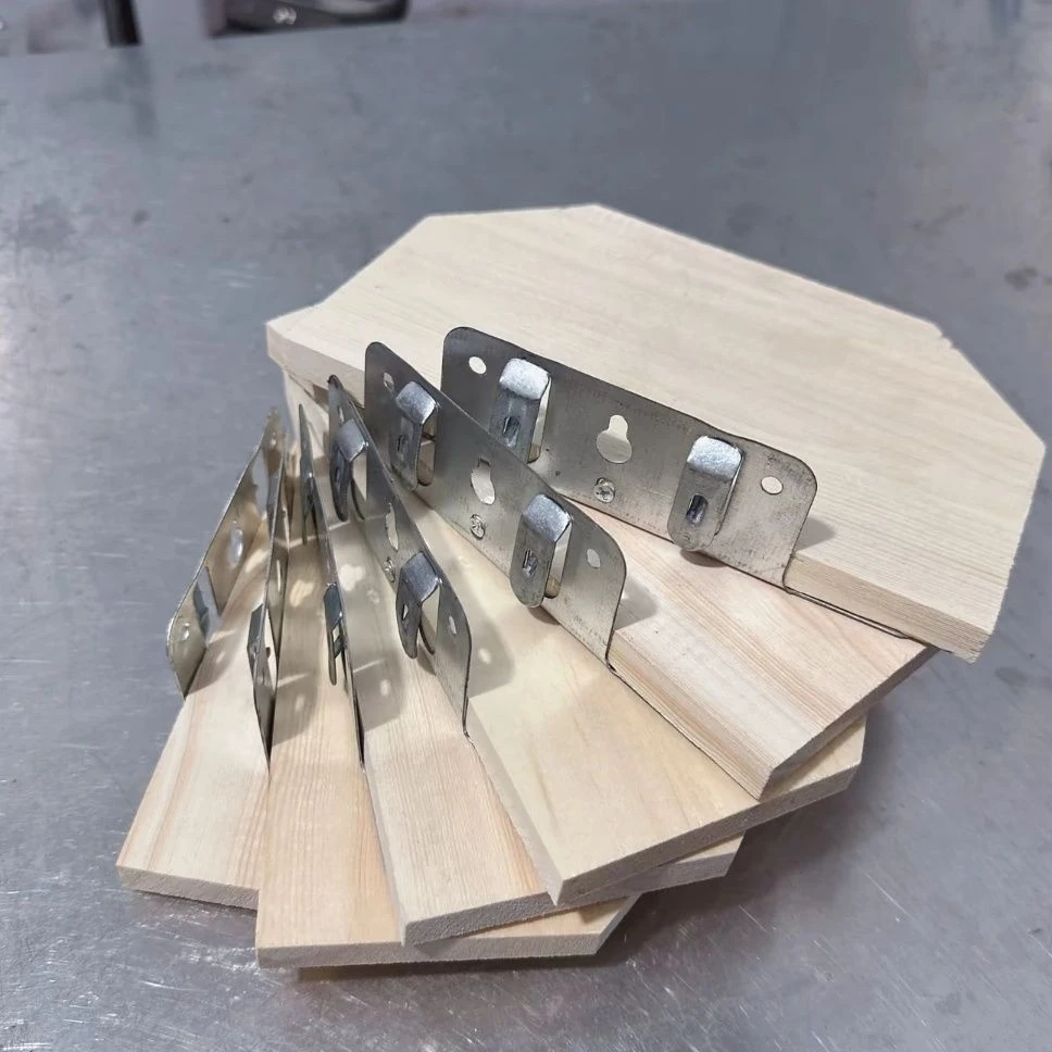 新款松木站架挂钩加长加宽实木站架