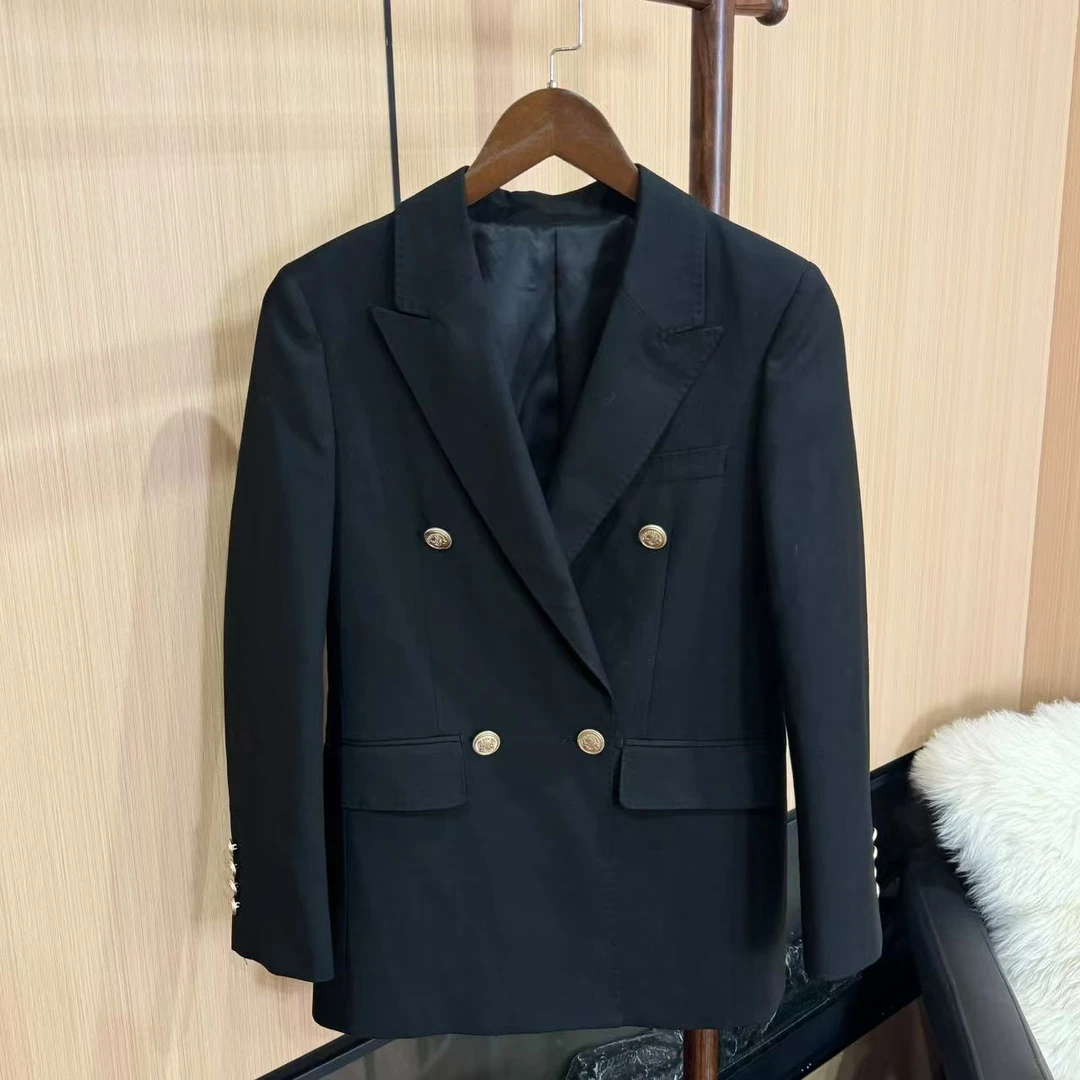 ZM中长款西装领长袖轻职风胸口口袋西装长款女士修身西装598