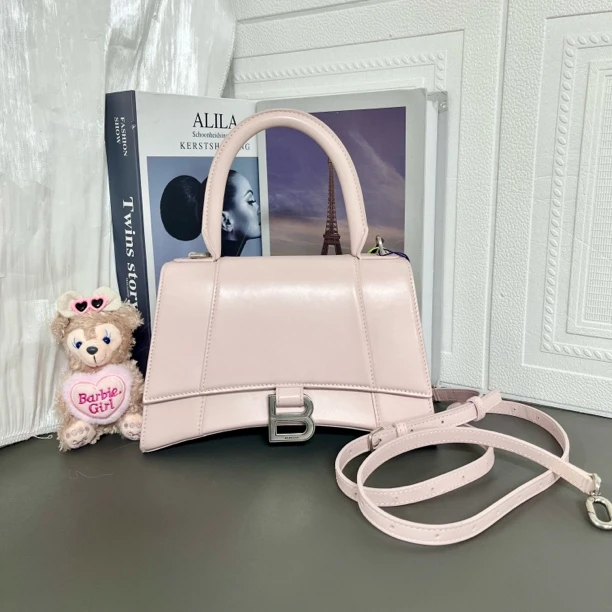 95新 Balenciaga/巴黎世家 95新 粉色S沙漏单肩包