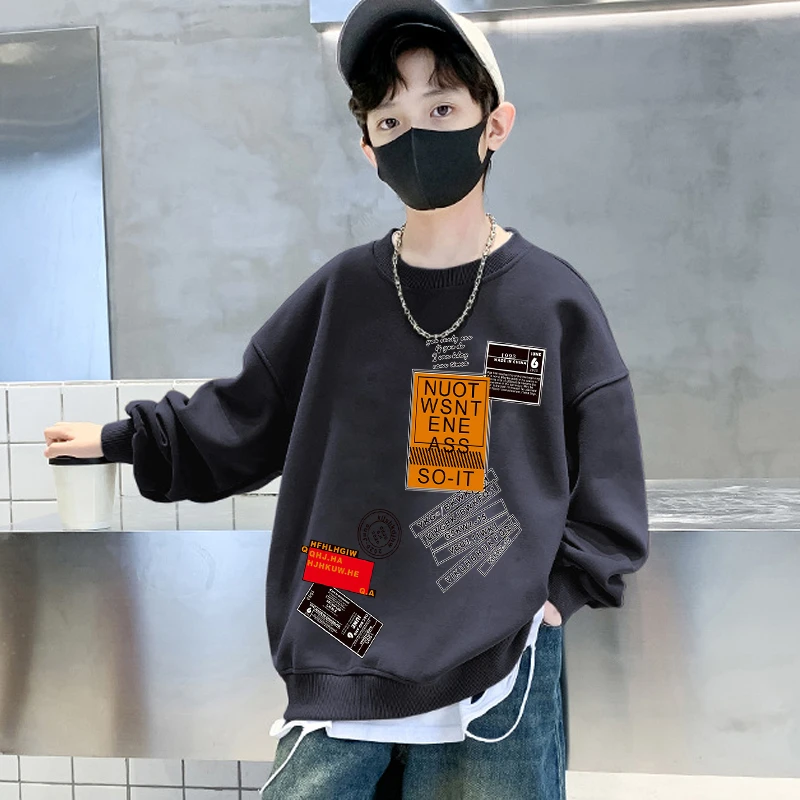 男童卫衣春款2025新款儿童痞帅上衣洋气春秋季男孩韩版宽松衣服潮