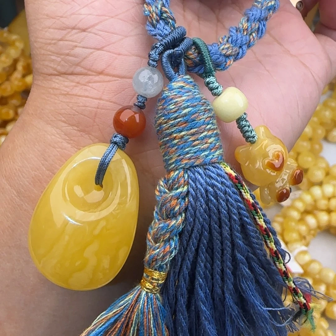 蜜蜡未镶嵌裸石蜜蜡DIY挂链