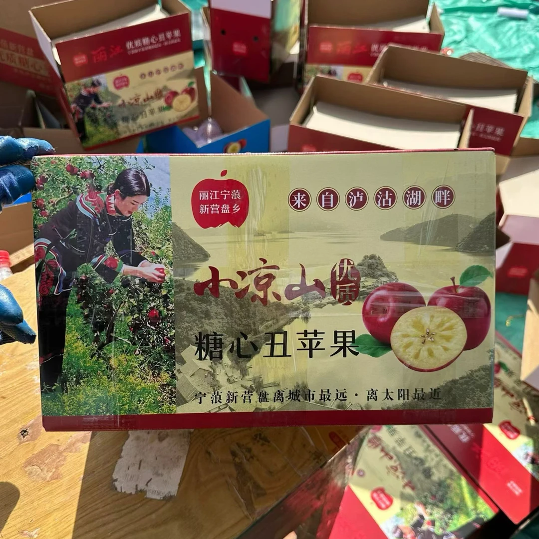 丽江新营盘冰糖心丑苹果基地 新鲜应季 脆甜多汁一件代发售后无忧
