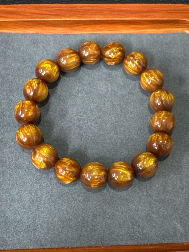 M426号-卡12mm+金色圆珠手串