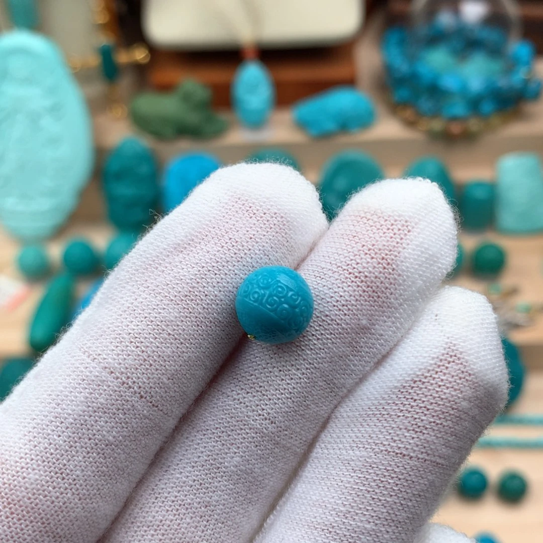 绿松石未镶嵌圆珠卡9