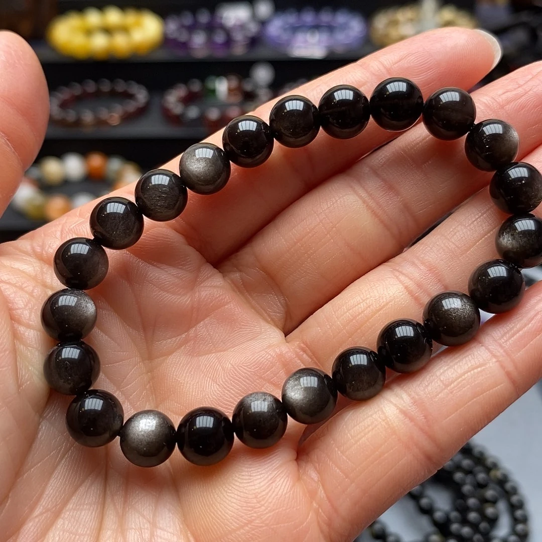 黑曜岩手链未镶嵌?****y