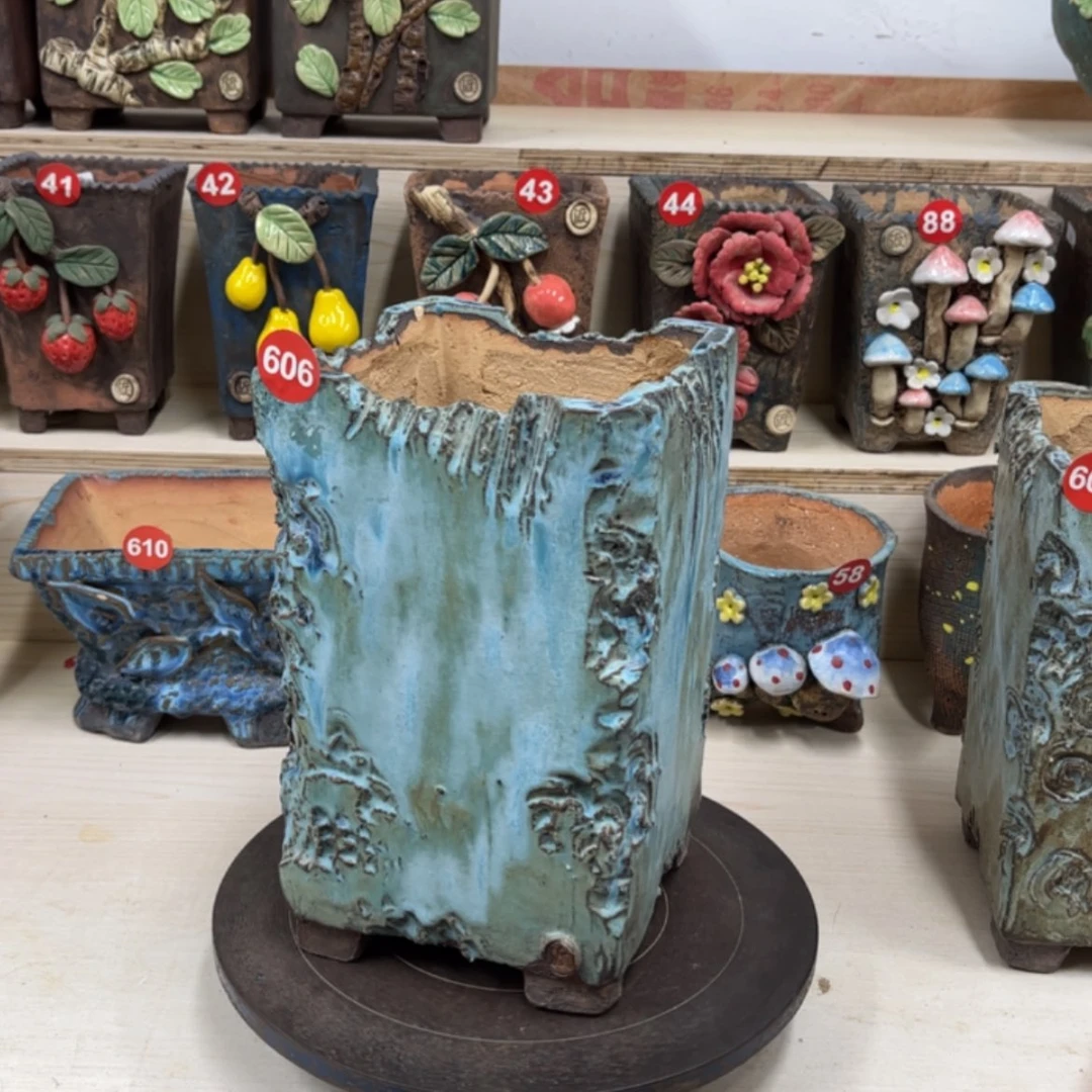 【闪购商品】紫砂花盆606号微瑕内口 13外高25.5