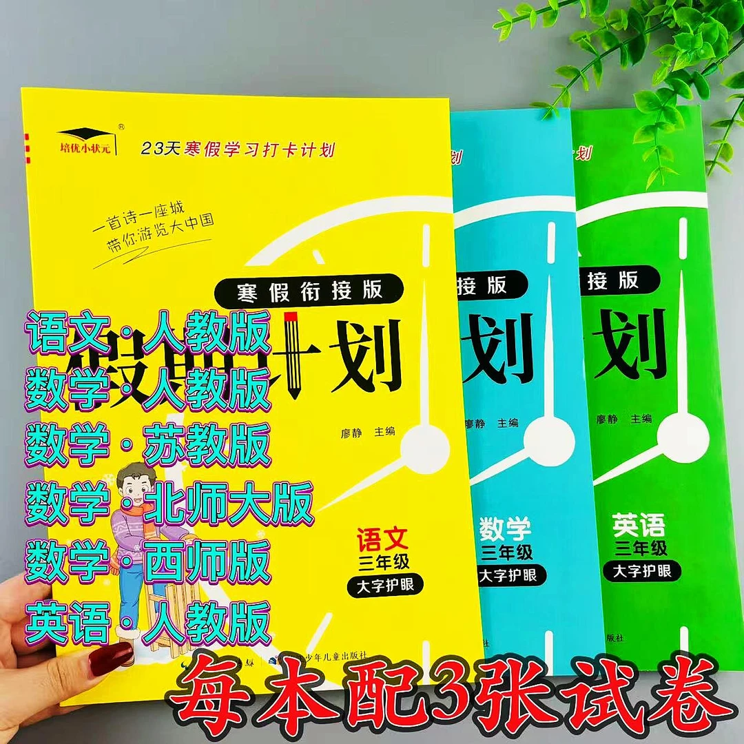 寒假作业三年级上册语文看拼音写词语阅读理解寒假衔接作业人教版