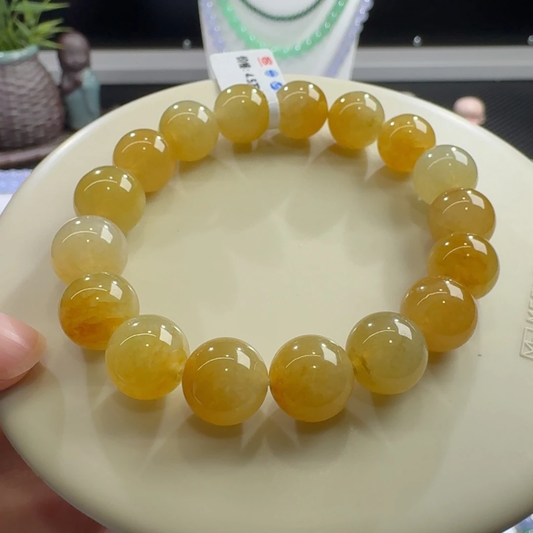 未镶嵌手链翡翠林**?黄翡单圈