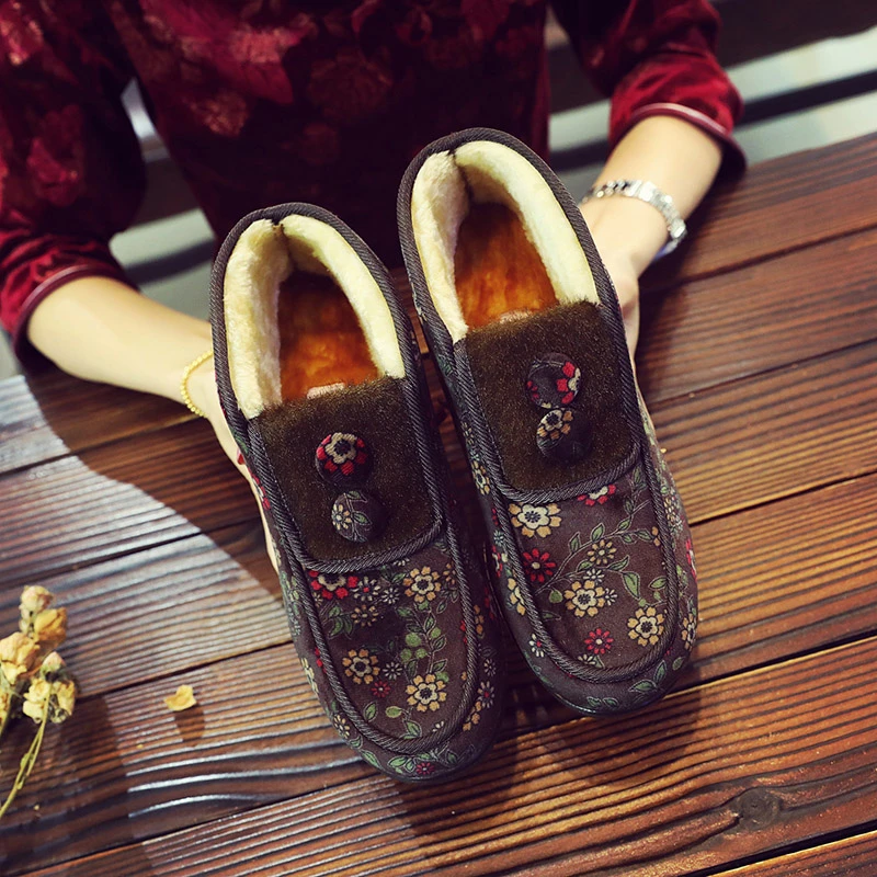 清仓老北京布鞋妈妈鞋高帮棉鞋保暖鞋防滑鞋冬季