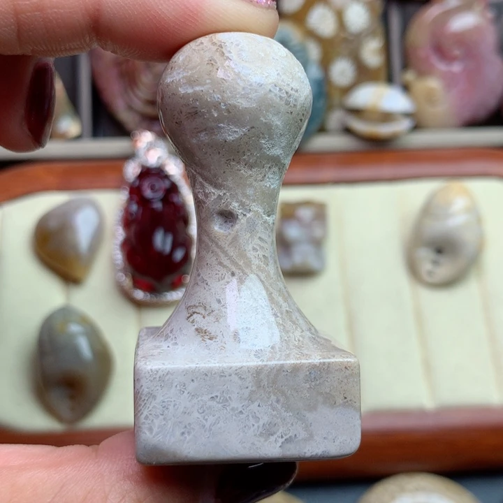 硅化珊瑚（珊瑚玉）颈饰未镶嵌