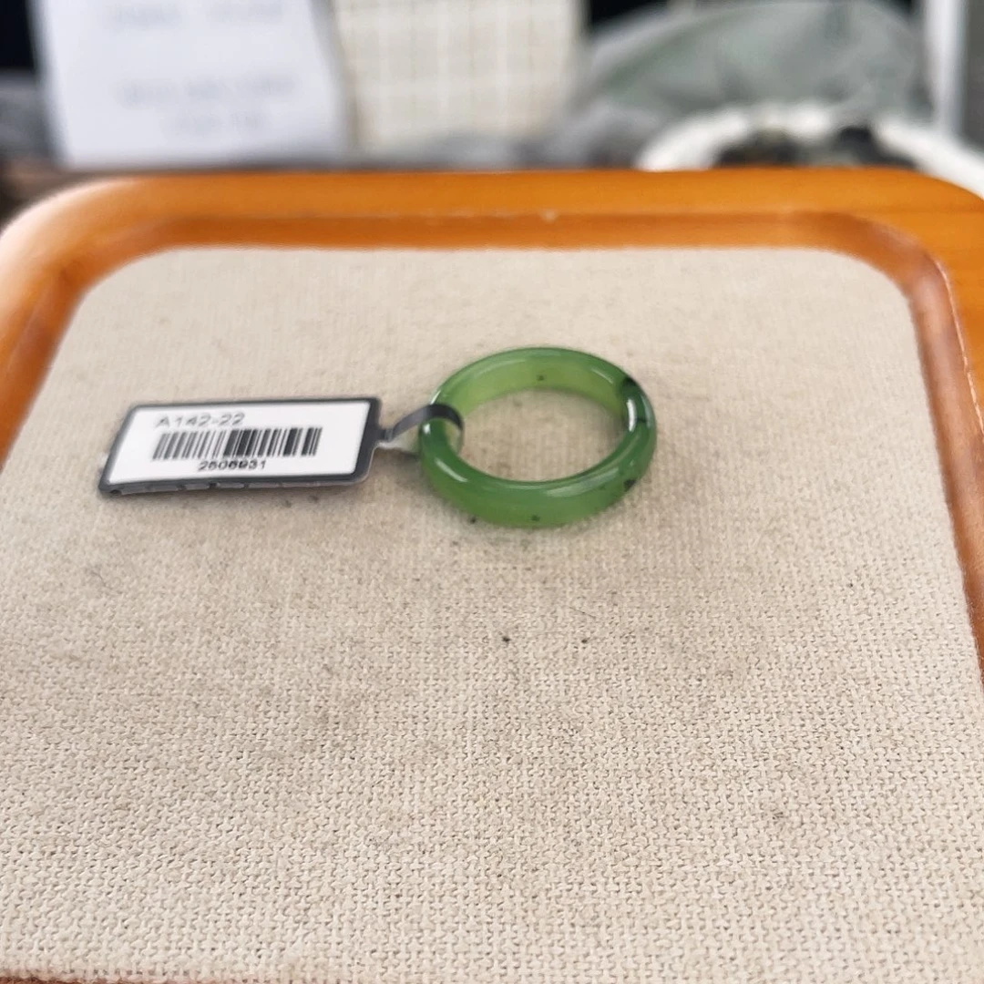 和田玉（糖玉）未镶嵌戒指Y6乌兰海细条16.6不退换