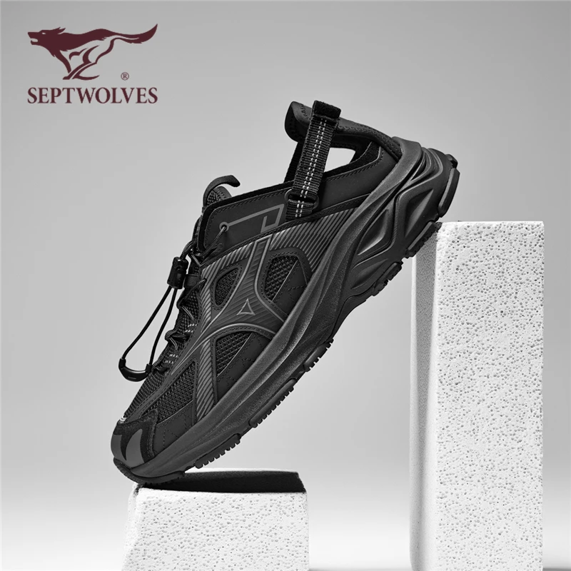 七匹狼溯溪鞋凉鞋2025秋冬男鞋透气运动鞋一脚蹬速干低帮户外9937