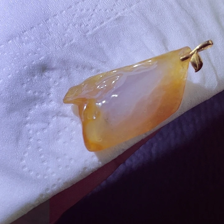 颈饰18K金镶嵌翡翠翡翠