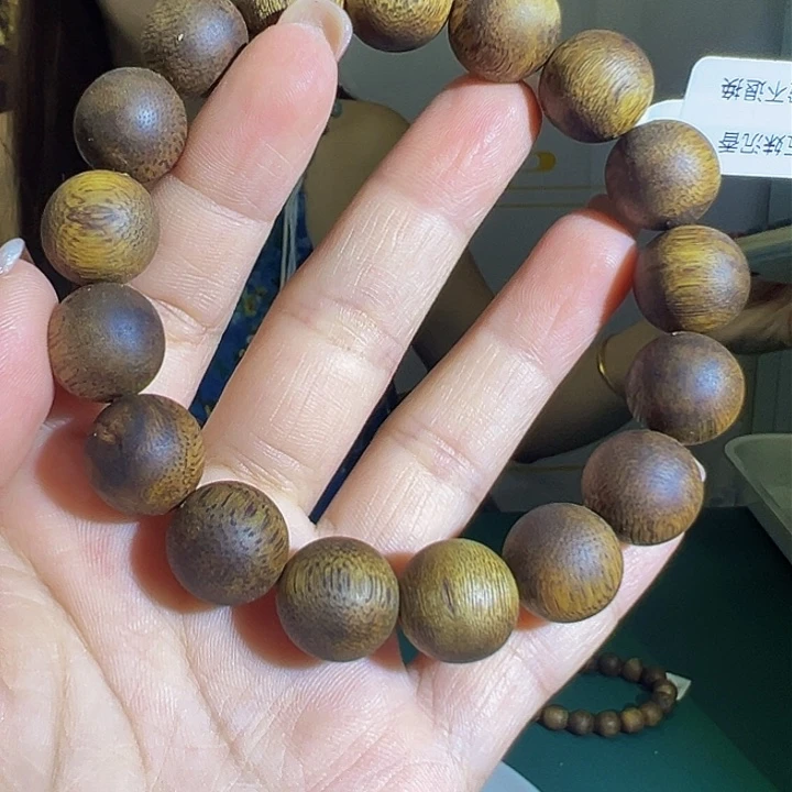 沉香沉香碎屑九九沉圆珠单圈乌身圆叶多样发一1.313