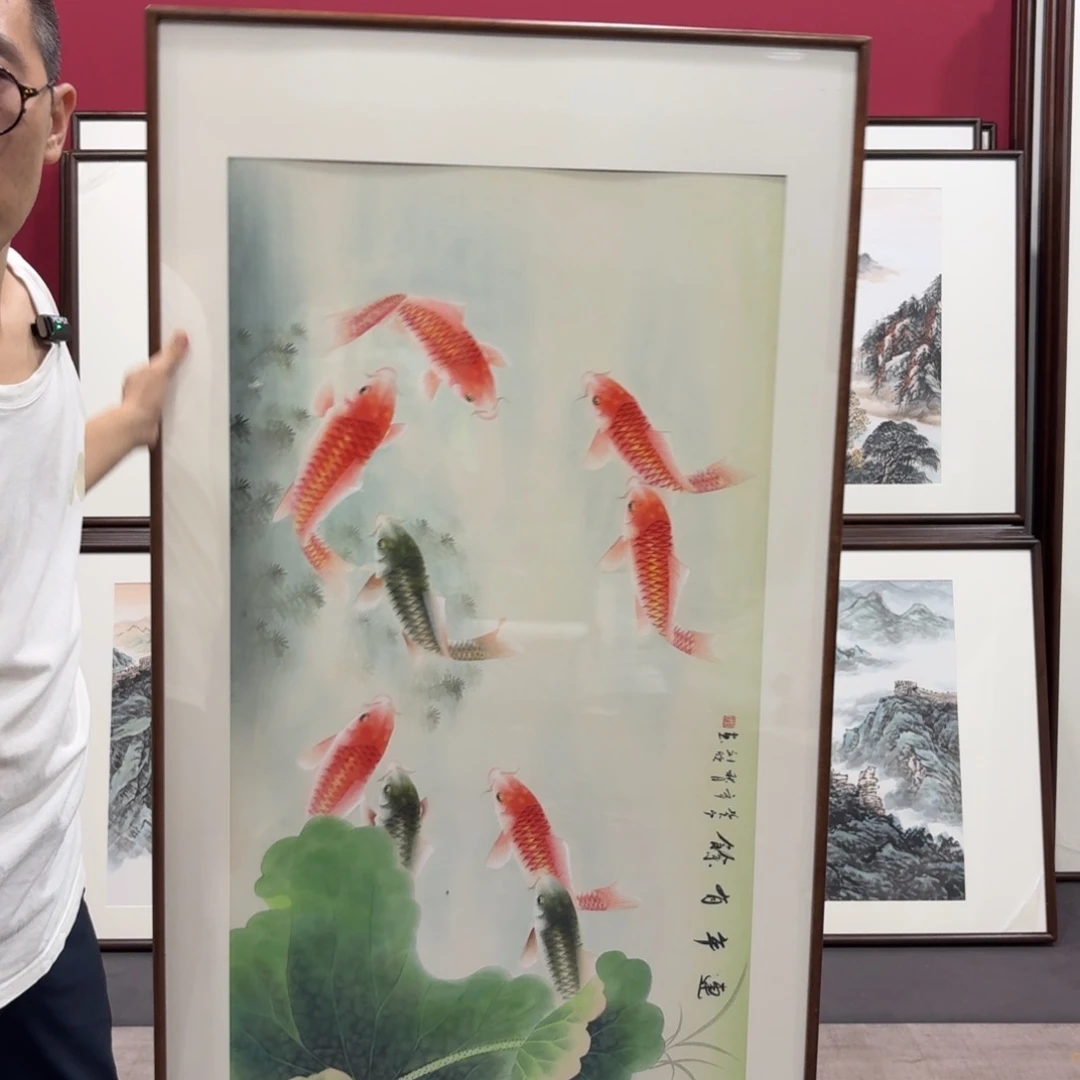 荷***韵国画带框160/80尺寸