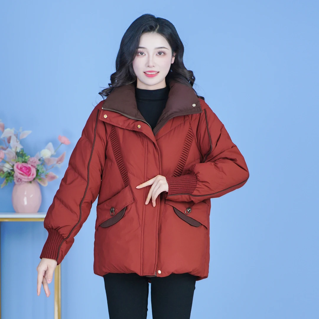 【SJYF5360】2024年秋冬新款时尚洋气宽松保暖加厚休闲显瘦羽绒服