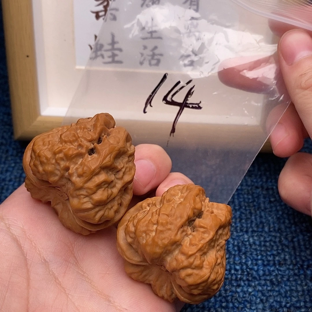 把件文玩核桃蛤蟆头43尺三角蛙