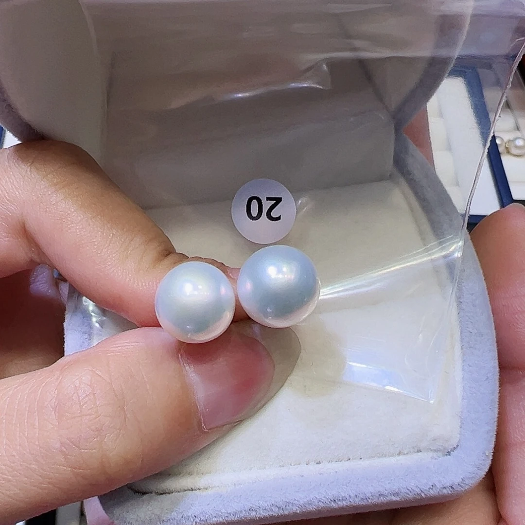 银S925镶嵌淡水珍珠耳饰