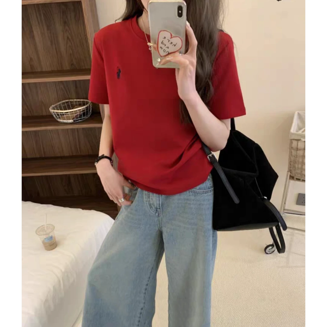 laohu设计师4【小马短袖】修身高弹打底显瘦休闲短袖jx-7113