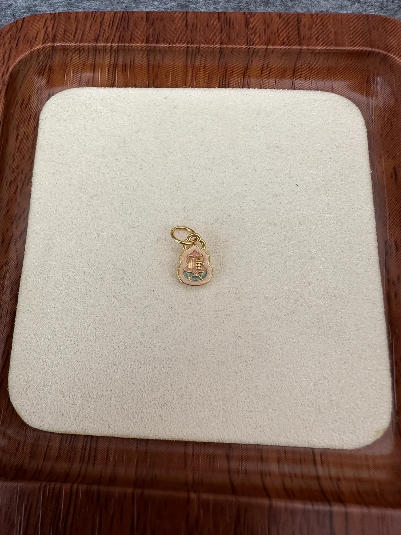 足金999 珐琅双福葫芦提溜
