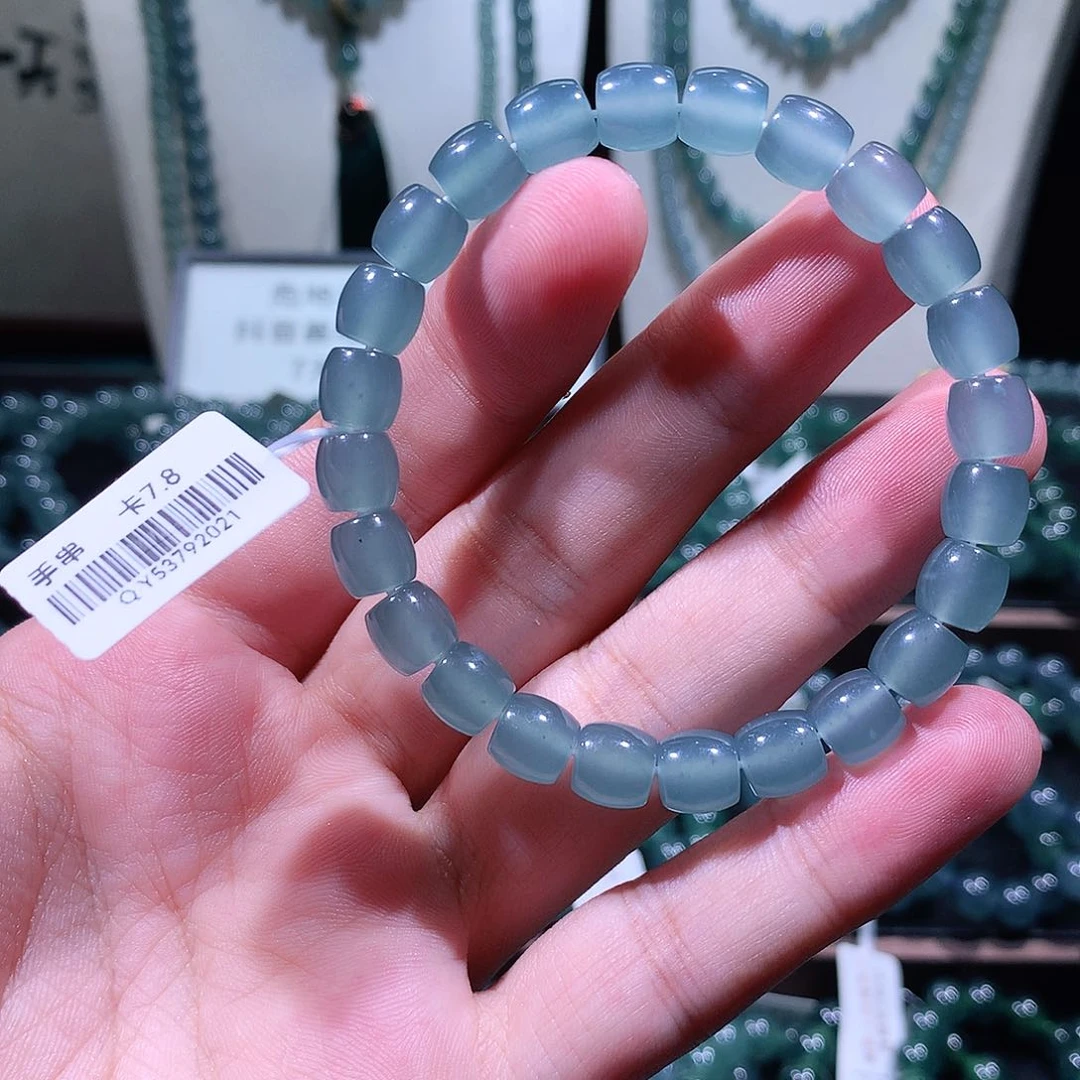 未镶嵌手链翡翠螳**生天然a货翡翠手串7.8