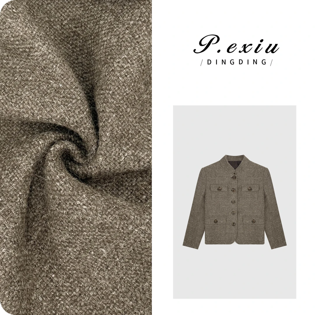羊毛亚麻极简主义老钱风单排扣经典西装外套M9097