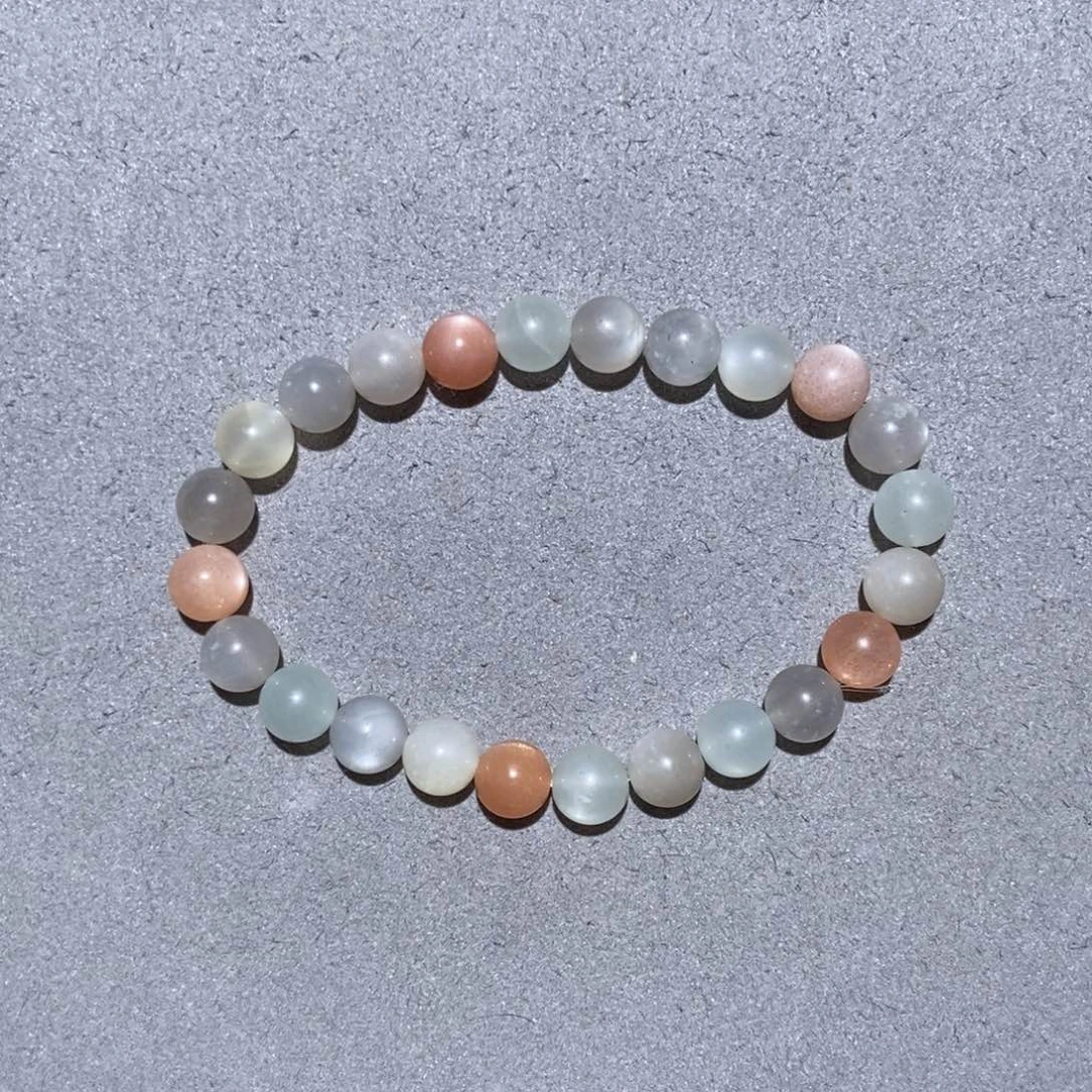 未镶嵌手链水晶彩月光8m