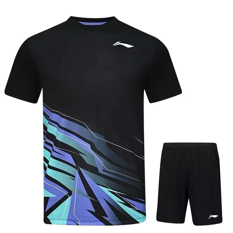 LI-NING/李宁2025新品李宁AATV013-1 短袖速干套装俱乐部球服