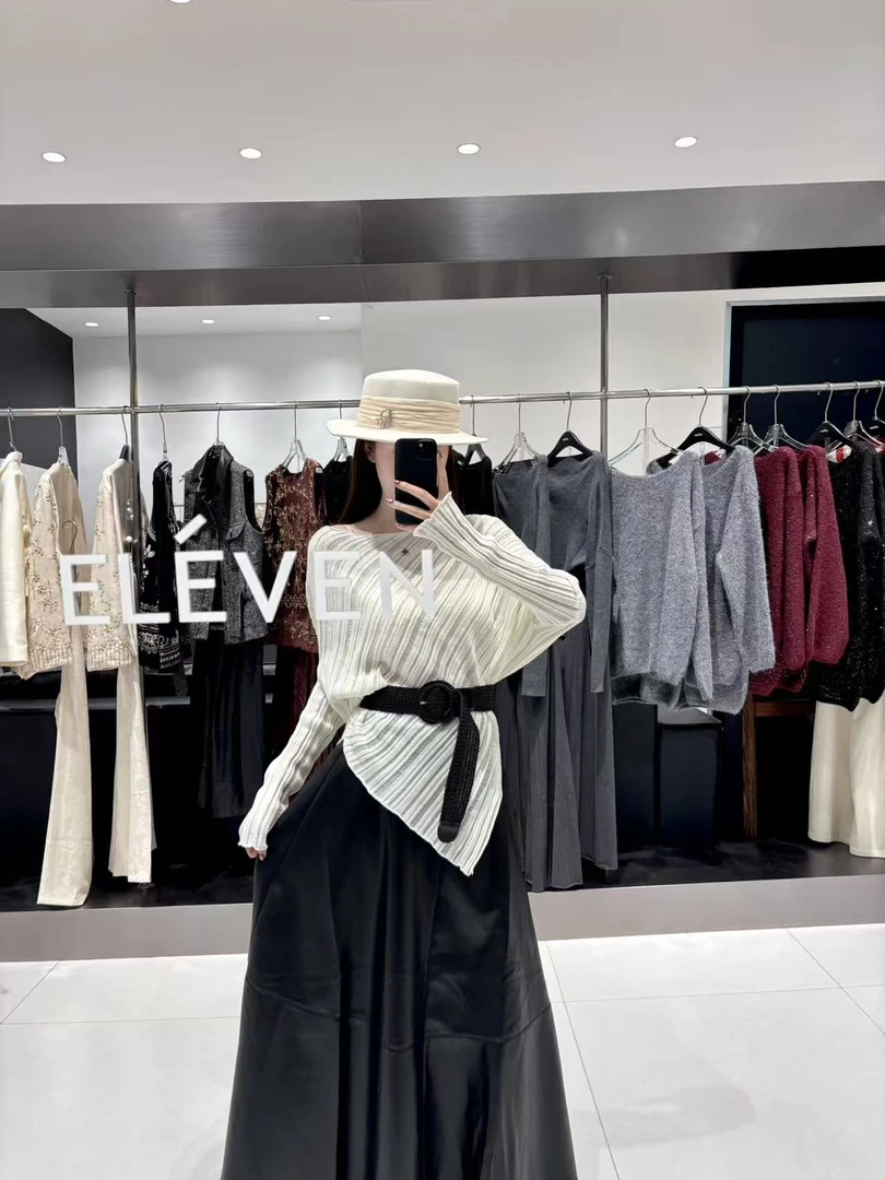 ELEVEN|A字大摆设计师款显瘦皮裙