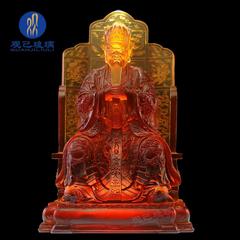 大号琉璃龙五爷佛像五台财神爷店铺招财家用供奉古法真琉璃摆件