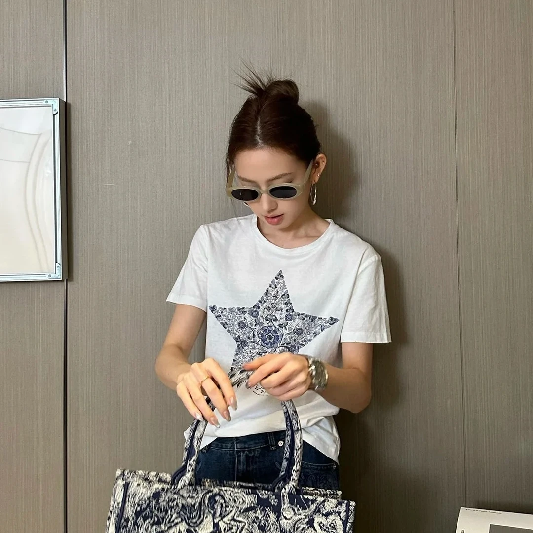 【YY】D家新款满花大五角星短袖T恤衫