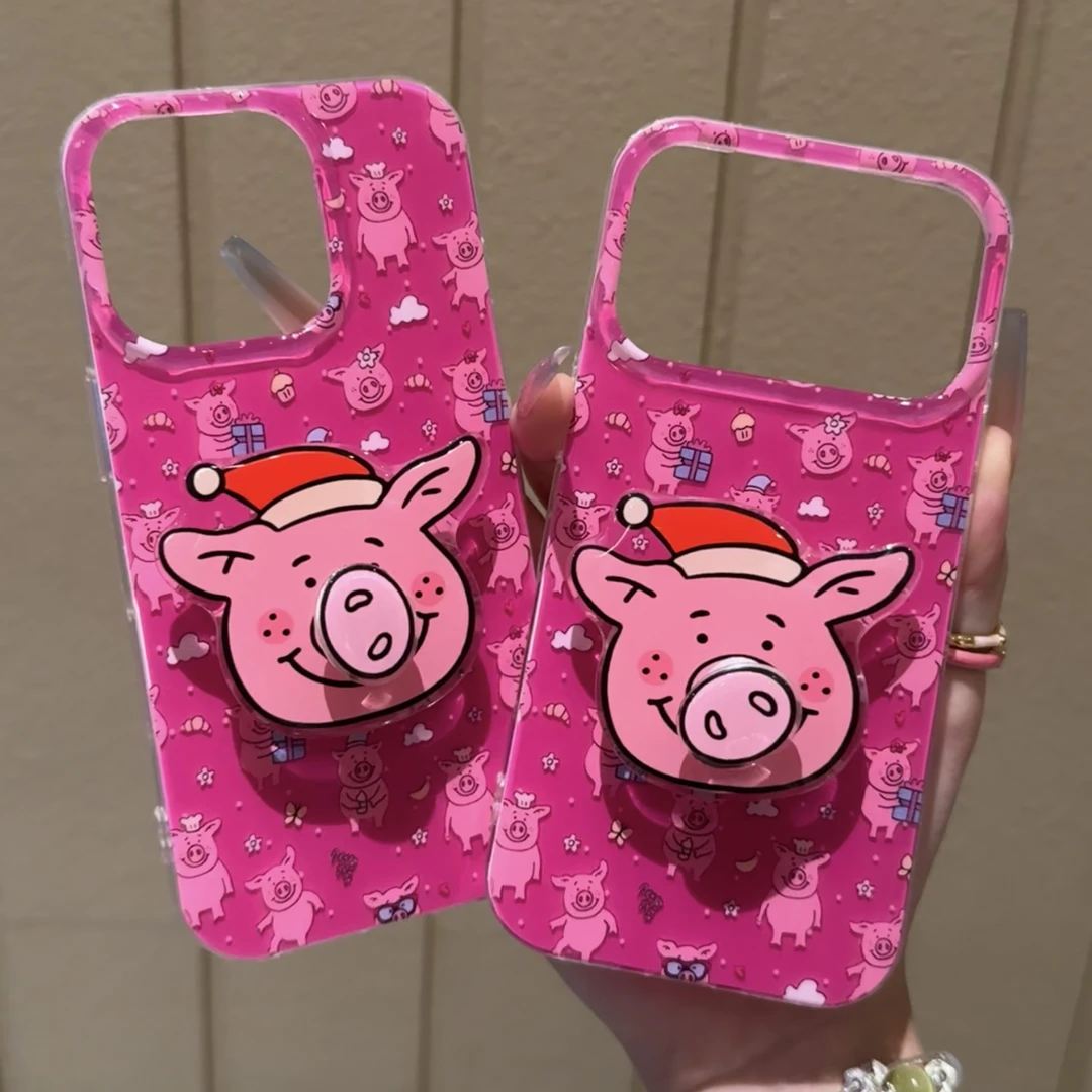 ZMGX满屏礼物玛莎猪适用苹果17promax大孔手机壳华为vivo小米oppo