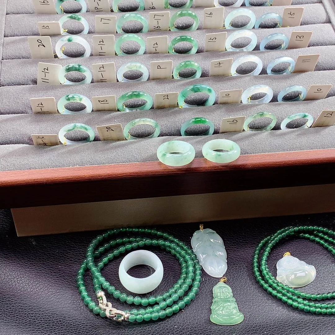 翡翠未镶嵌戒指天然a货