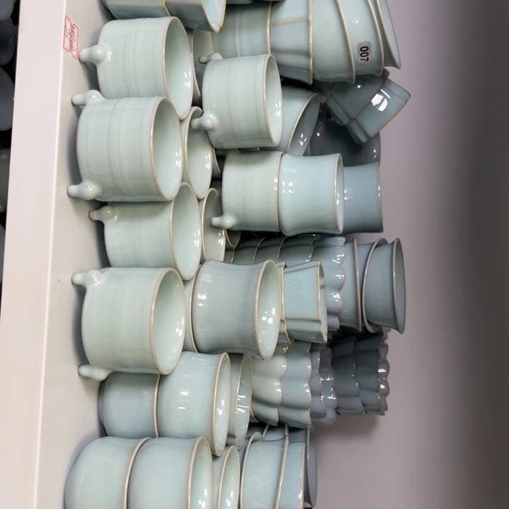 杯天青釉主人杯微瑕矿点捡漏