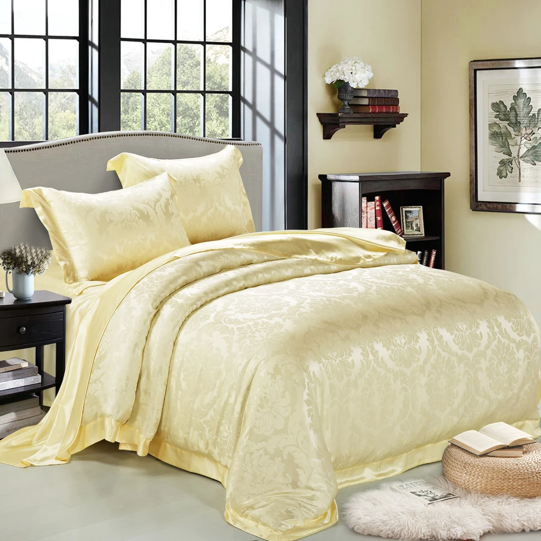 真丝提花四件套（满分桑蚕丝）