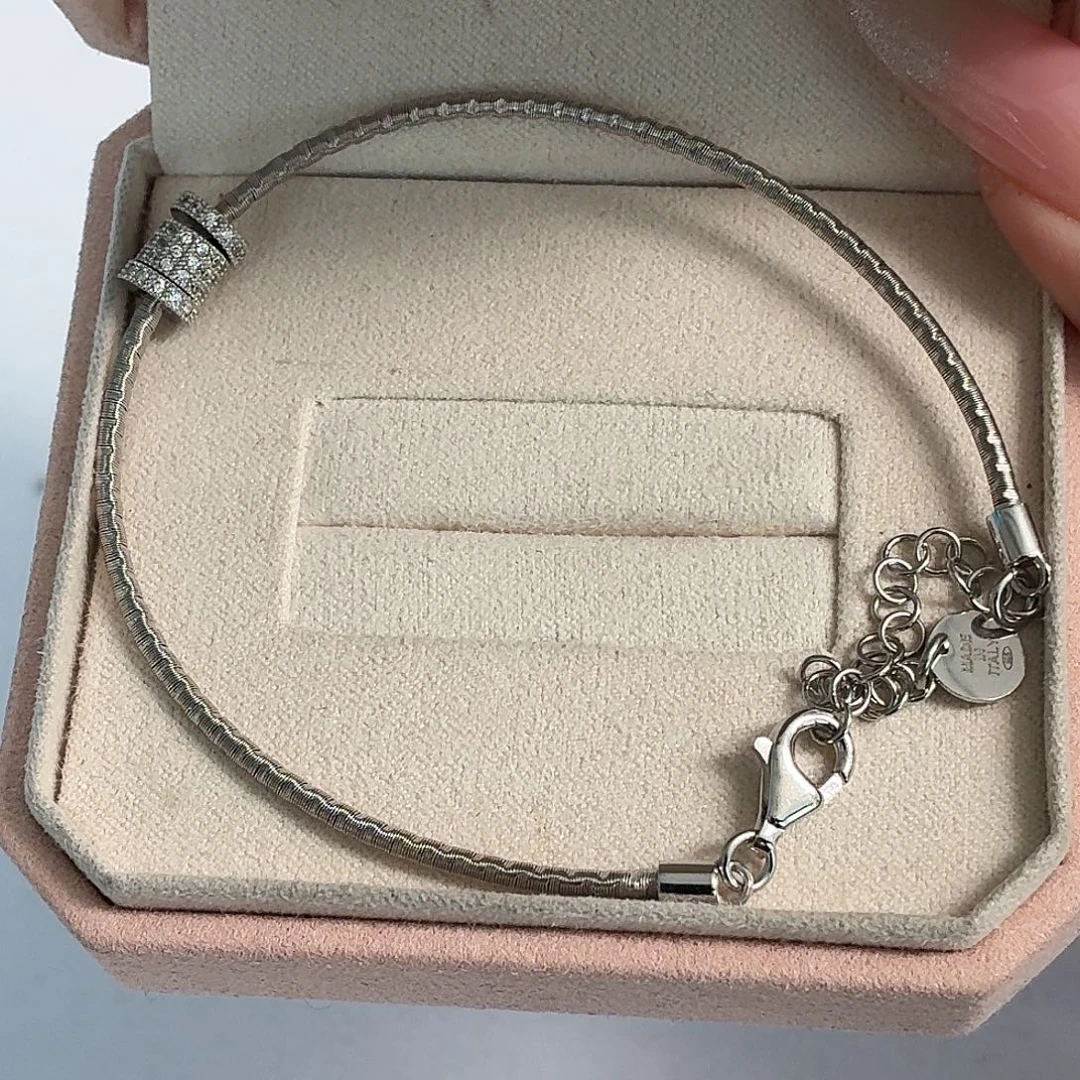 足银皮质意大利因手链