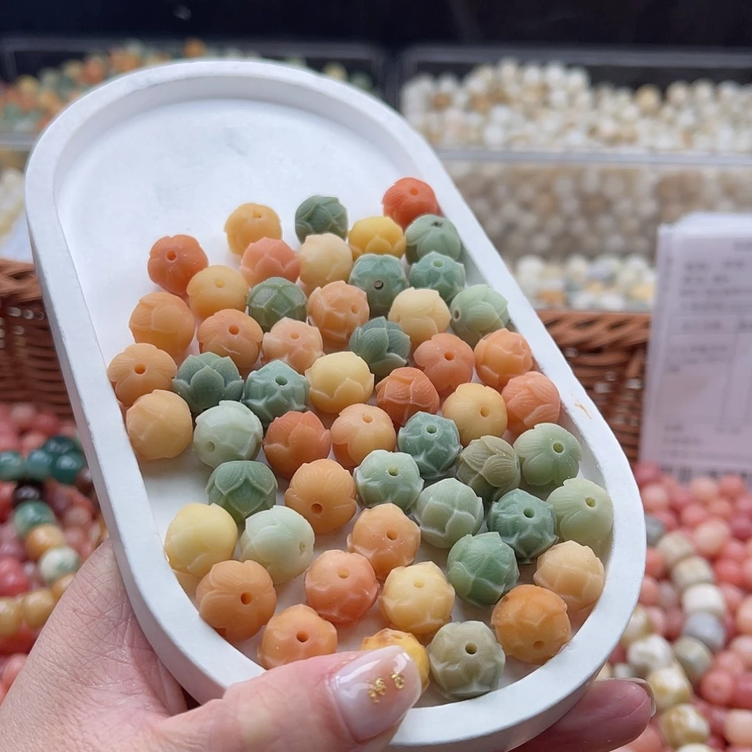 白玉菩提吊坠Q/12mm/20+2颗