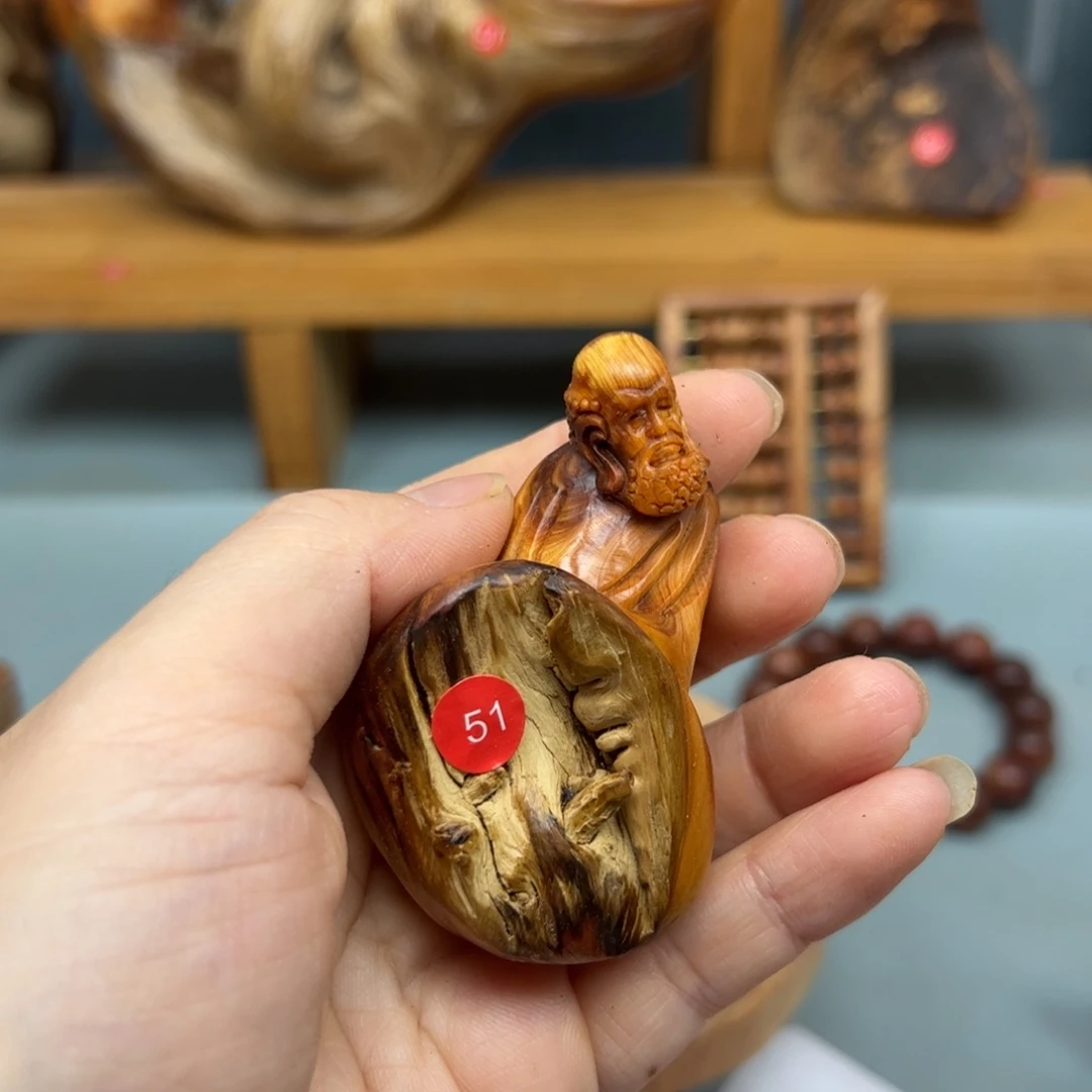 似***华木崖柏木摆件手把件，