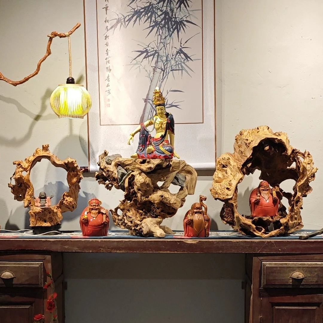 自然随行花架根艺花器底座直播链接 实物为准