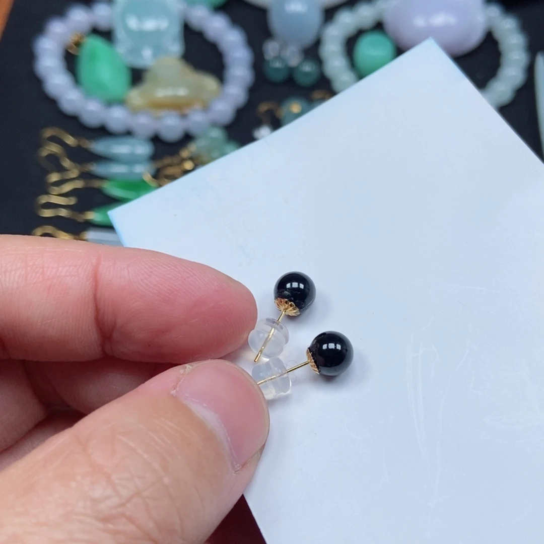 久***暖翡翠未镶嵌颈饰耳钉