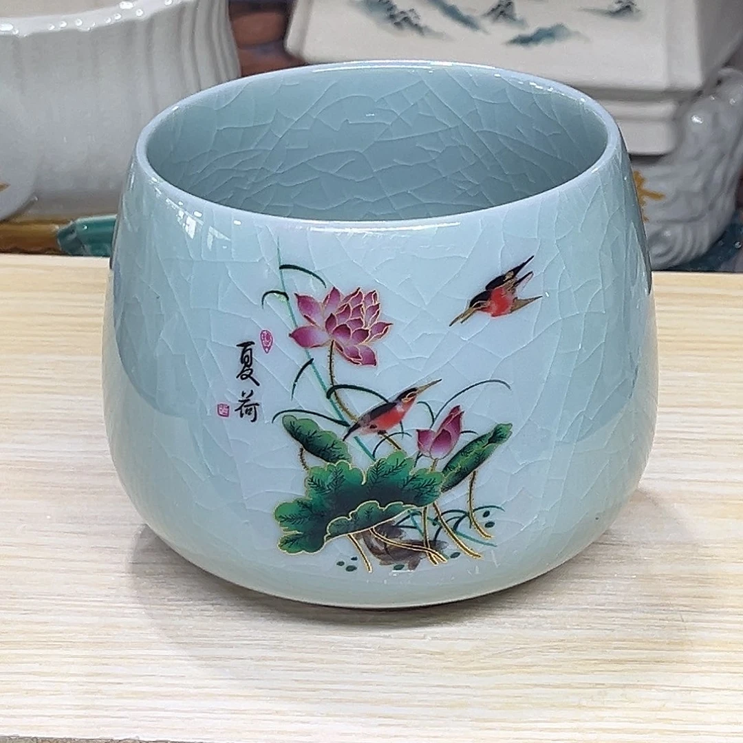 陶瓷绿植多肉微瑕花盆口径12*12无孔