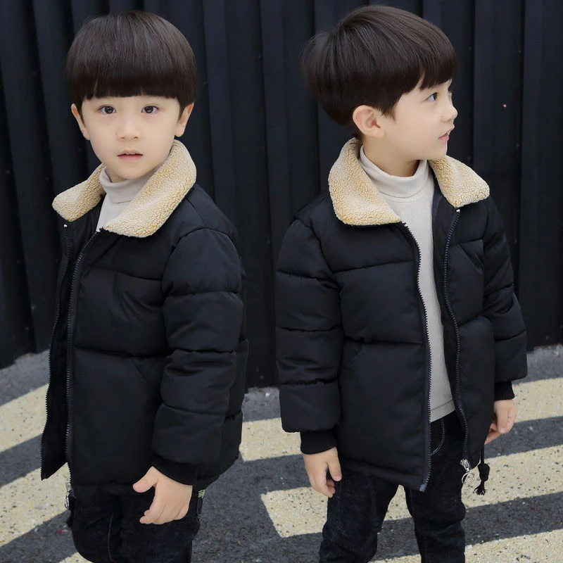 反季清仓男童棉服冬装外套2025新款儿童棉衣毛领秋冬季中大童棉袄