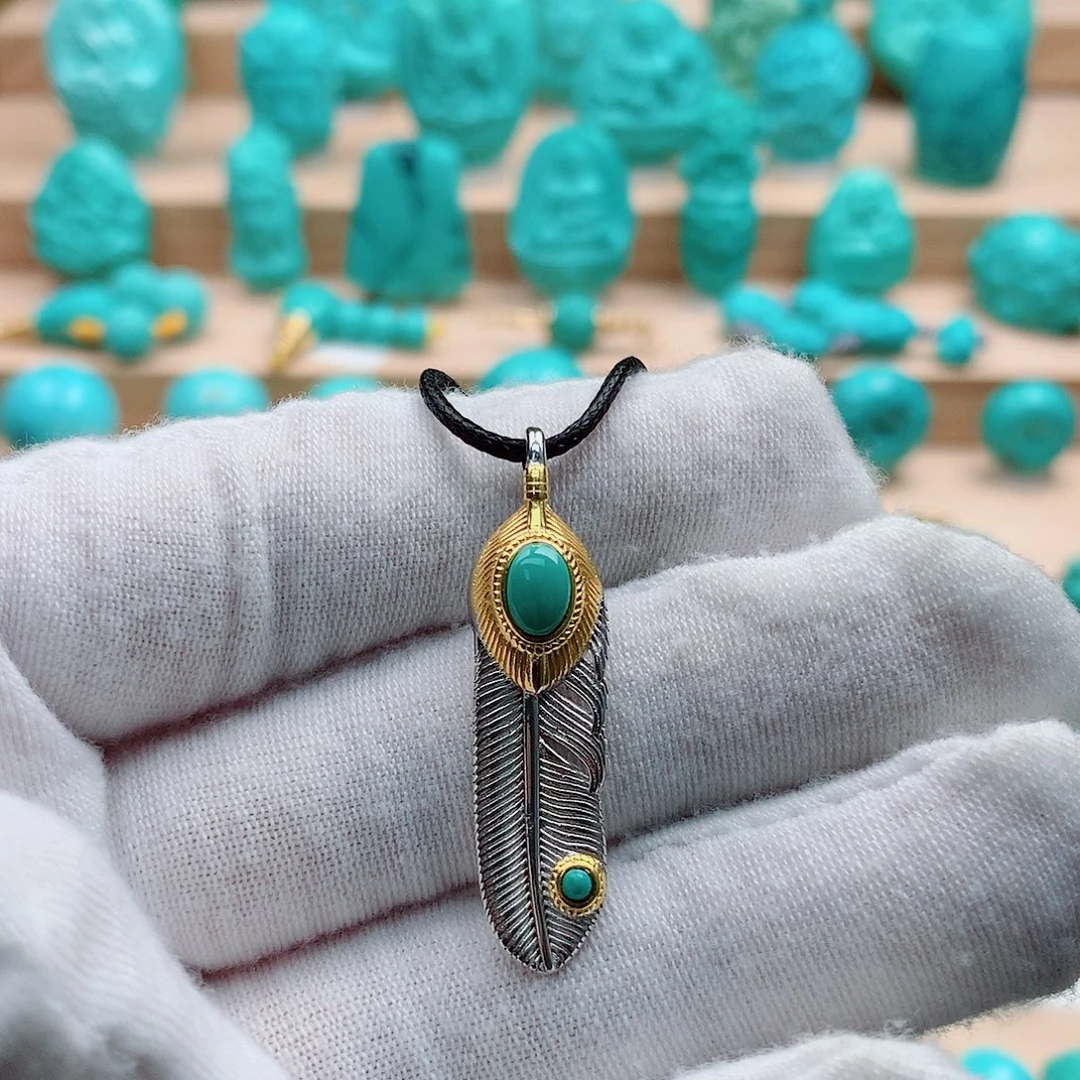 绿松石银S925镶嵌配饰